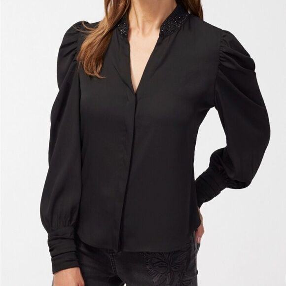 Chicos SZ 0 sparkle, long sleeve Top - Picture 1 of 10